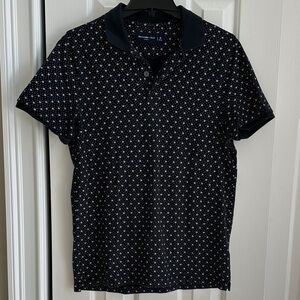 Abercrombie & Fitch Black Patterned Polo Shirt